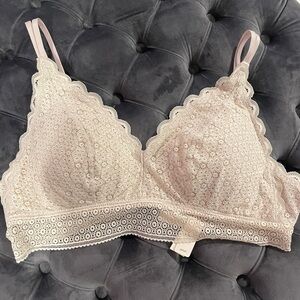 Aerie Beige Lace Bralette